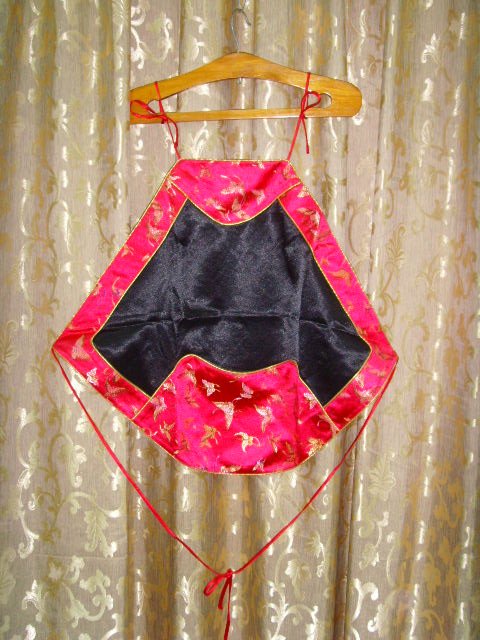 Chinese style silk apron